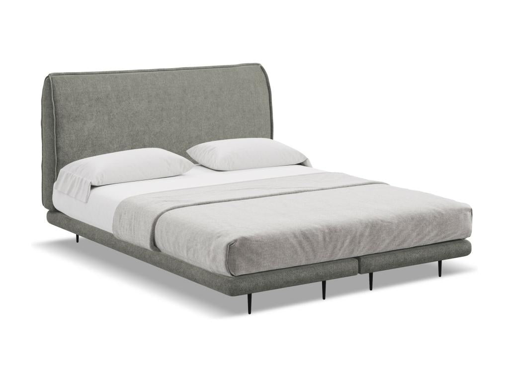 Lit capitonné matelas en tissu bouclette 140x200 - éléphant - Ventoriq ERWC39381