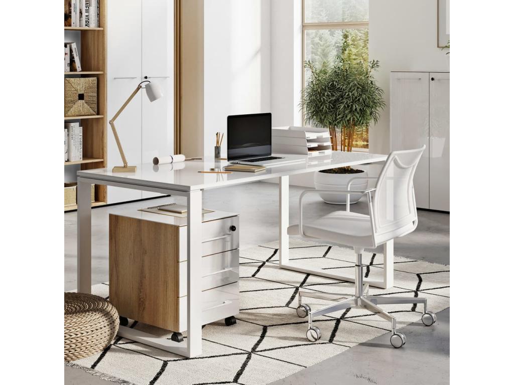 Classeur sur Lumenao Blanc et chêne Lumenao OJPV97541