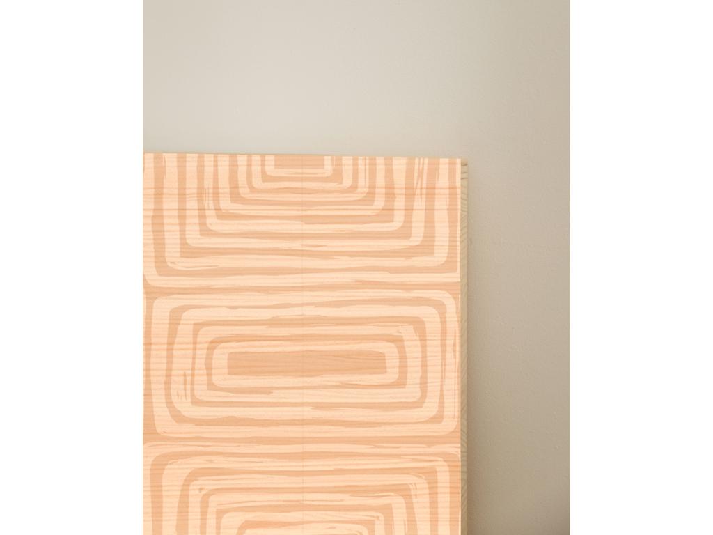 Tête de lit en bois de pin naturelle imprimée 130x80cm - Boislis HHTV27949