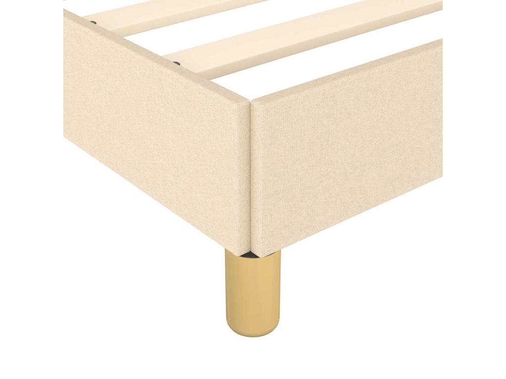 Cadre de lit sans matelas crème 200x200 cm tissu FNJV70361
