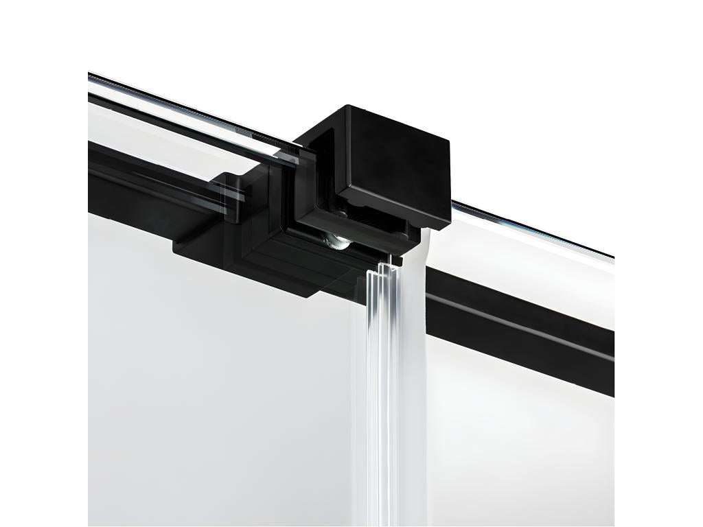 Cabine de douche 80x120 cm coulissante CANARIES NOIR noir acces d'angle GRMX78886
