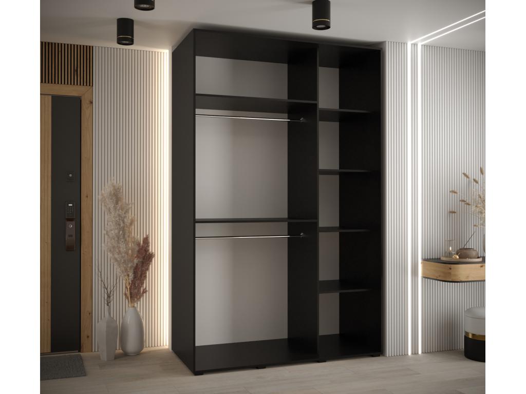 ARMOIRE Ventoriq 6 À PORTES COULISSANTES 235.2/150/60 3 portes Noir/Ventoriq/Noir RCKF60772