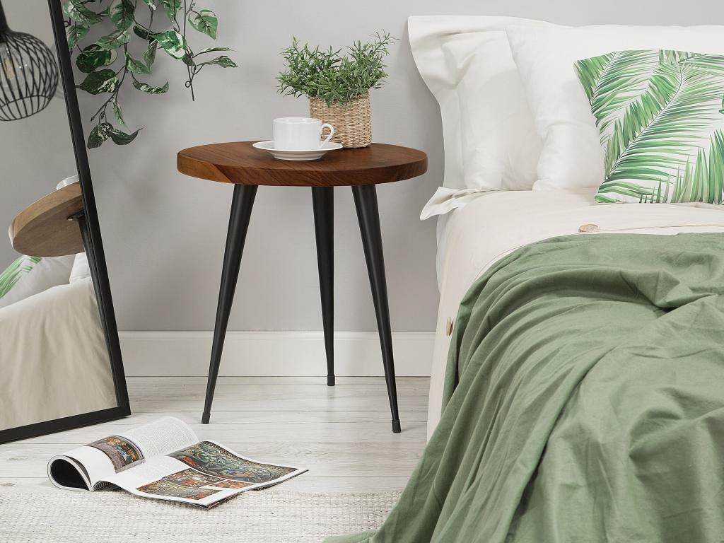 Table d'appoint Lumenao Marron foncé NIMV04442