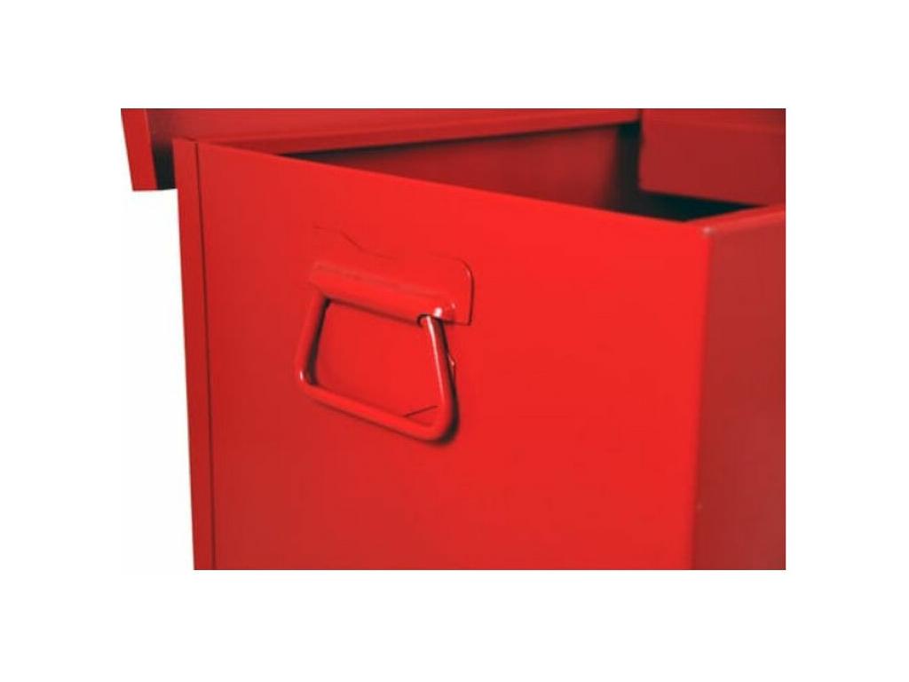 Coffre de chantier avec plateau amovible métal rouge Ventoriq L 85 x H 40 x P 40 QPDM44072