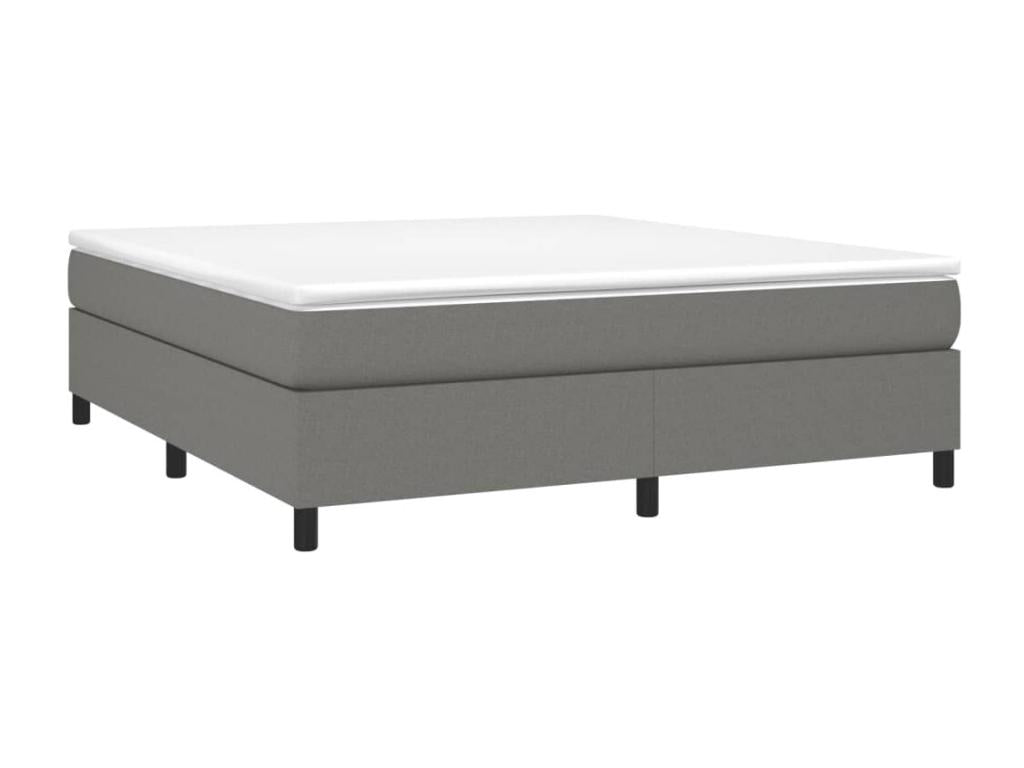 Cadre de lit sans matelas gris foncé 180x200 cm tissu IBIK82502