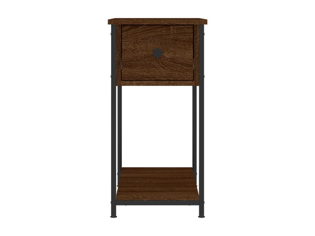 Table de chevet chêne marron 30x60x60 cm bois d'ingénierie FZZZ81369