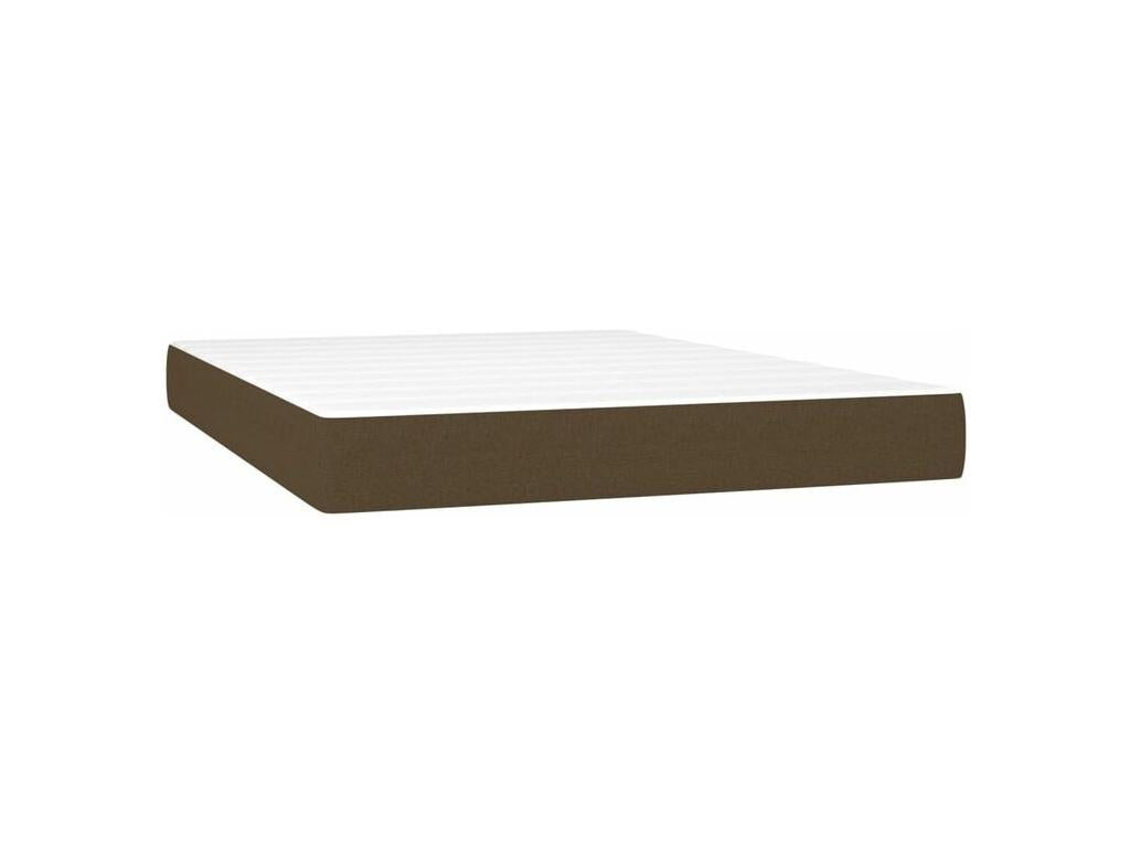 Sommier à Ventoriq de lit avec matelas Marron foncé 140x190 IFTV74263