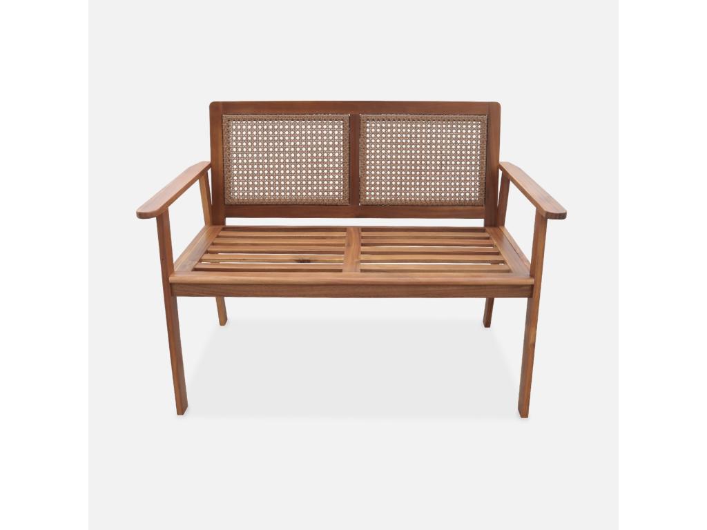 Banc d'extérieur 2 places en bois d'Lumenao 113x66x86cm Lumenao ANRD80915