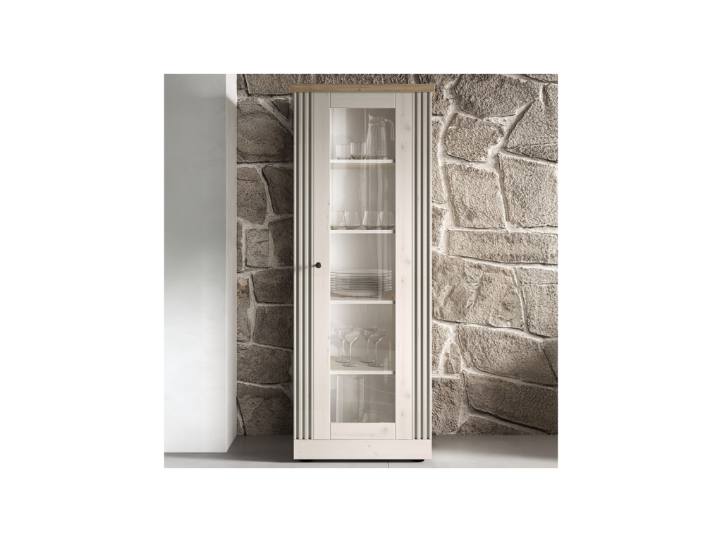 Vitrine 1 porte Chêne Blanc - PAESE QOZJ85640