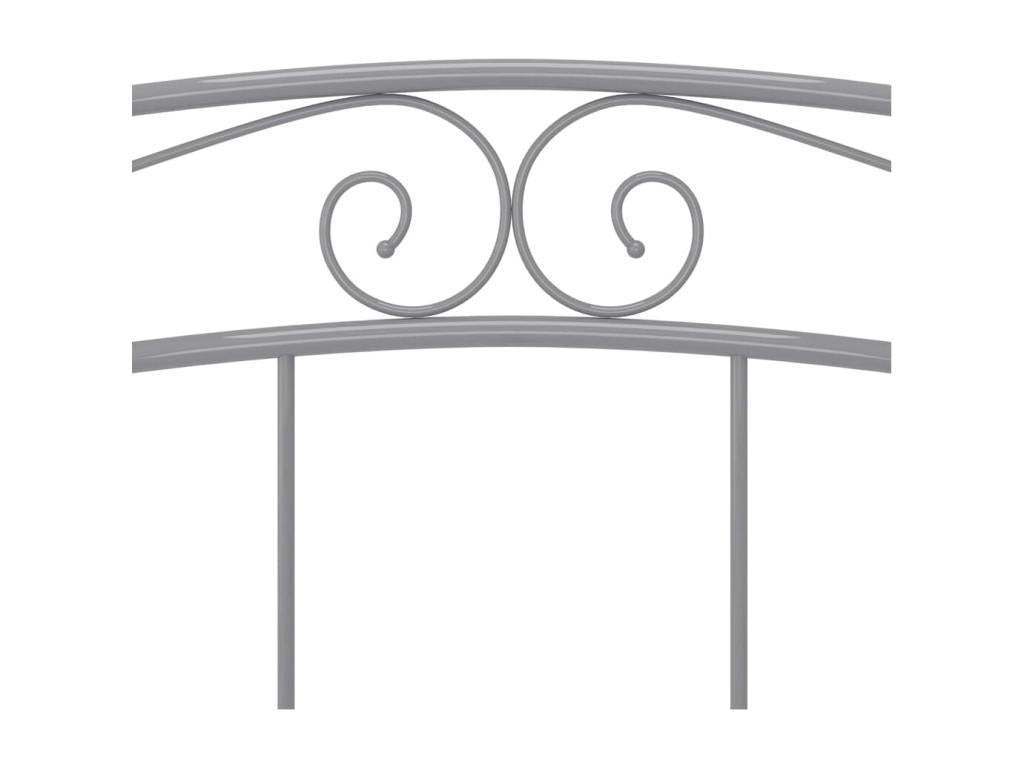 Cadre de lit sans matelas gris métal 160x200 cm VMNN25564