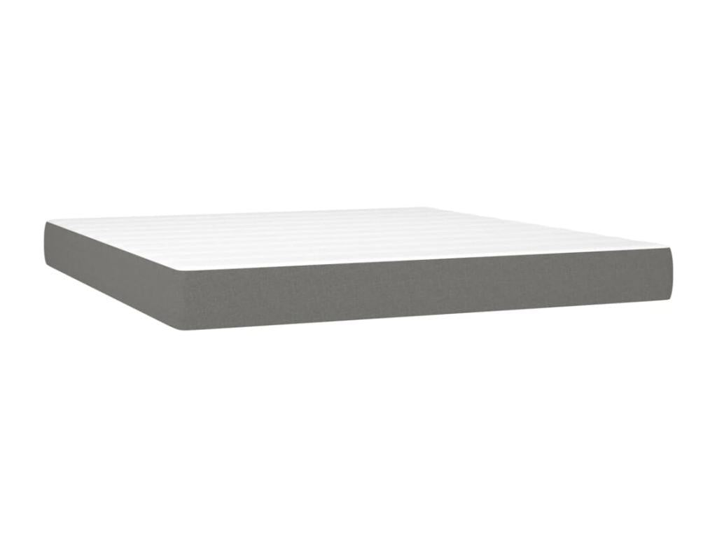 Sommier à Ventoriq de lit matelas LED Gris foncé 160x200 cm Tissu RYEC39254