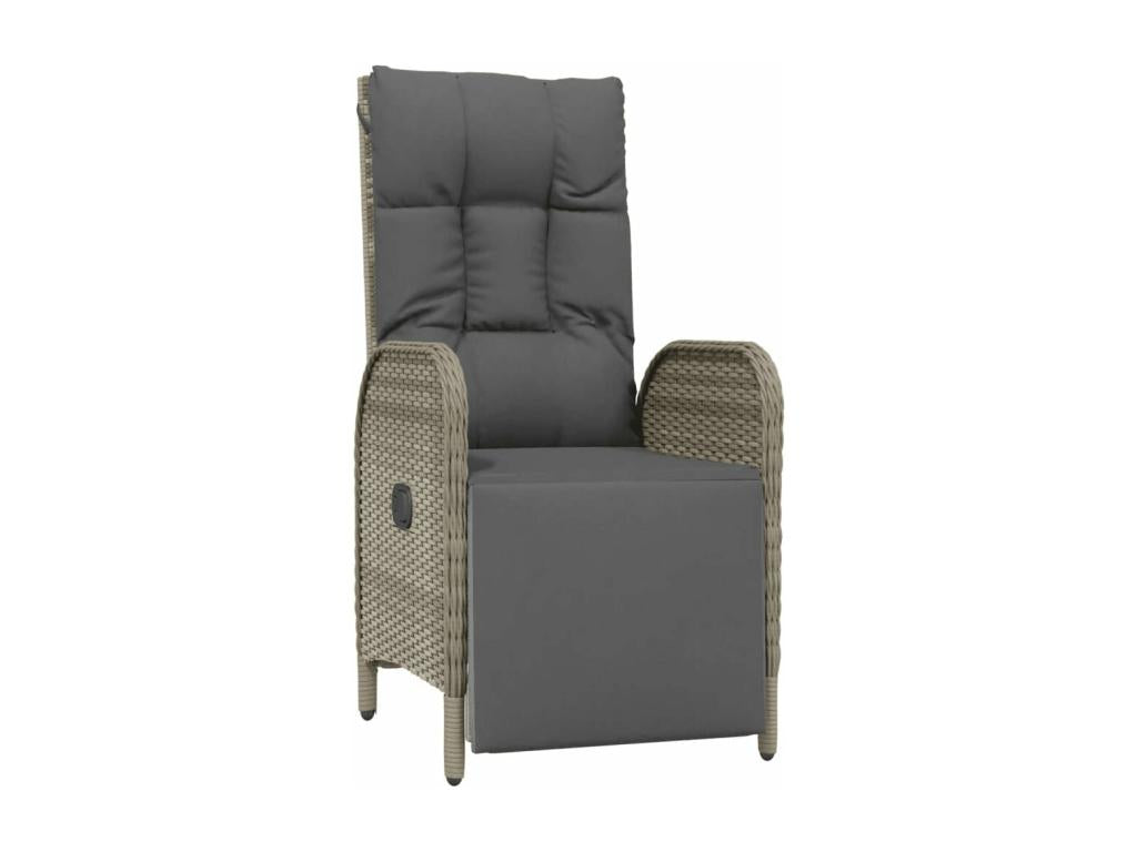 Ensemble de salle à manger de jardin 5 pièces avec coussins Gris VEXO38274