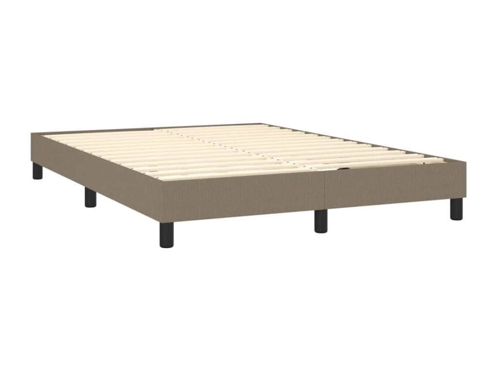 Lit à sommier tapissier avec matelas Ventoriq 140x190 cm Tissu CLEH11004