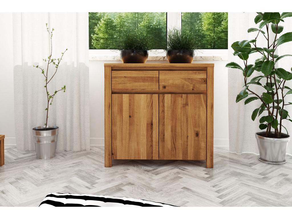 Ventoriq - Commode en bois massif de chêne sauvage finition à l'huile naturelle IALT70507