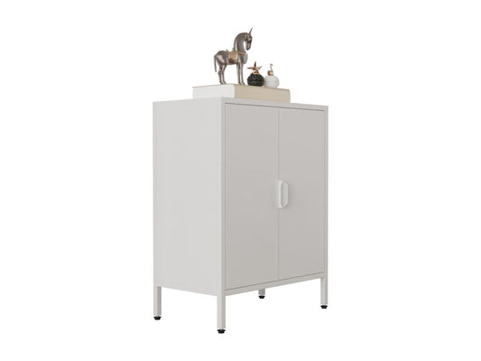 Boislis Commode en bois Buffet Highboard Armoire à portes battantes Flokas S Blanc  MKVB93186
