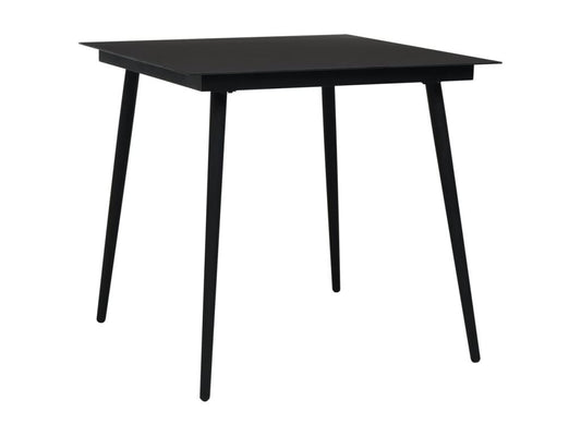 Mobilier à dîner d'extérieur 5 pcs Corde en coton et acier Noir AQJE25106