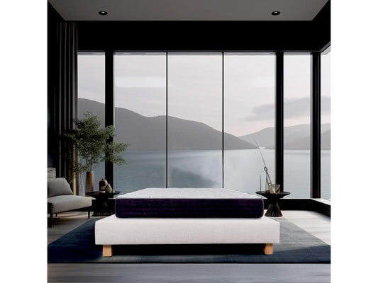 Ensemble Matelas 140x200 cm Sérénité 27 cm sommier beige IGMH51178