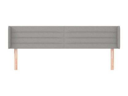 Tête de lit avec oreilles Gris clair 203x16x78/88 cm Tissu IFQF56620