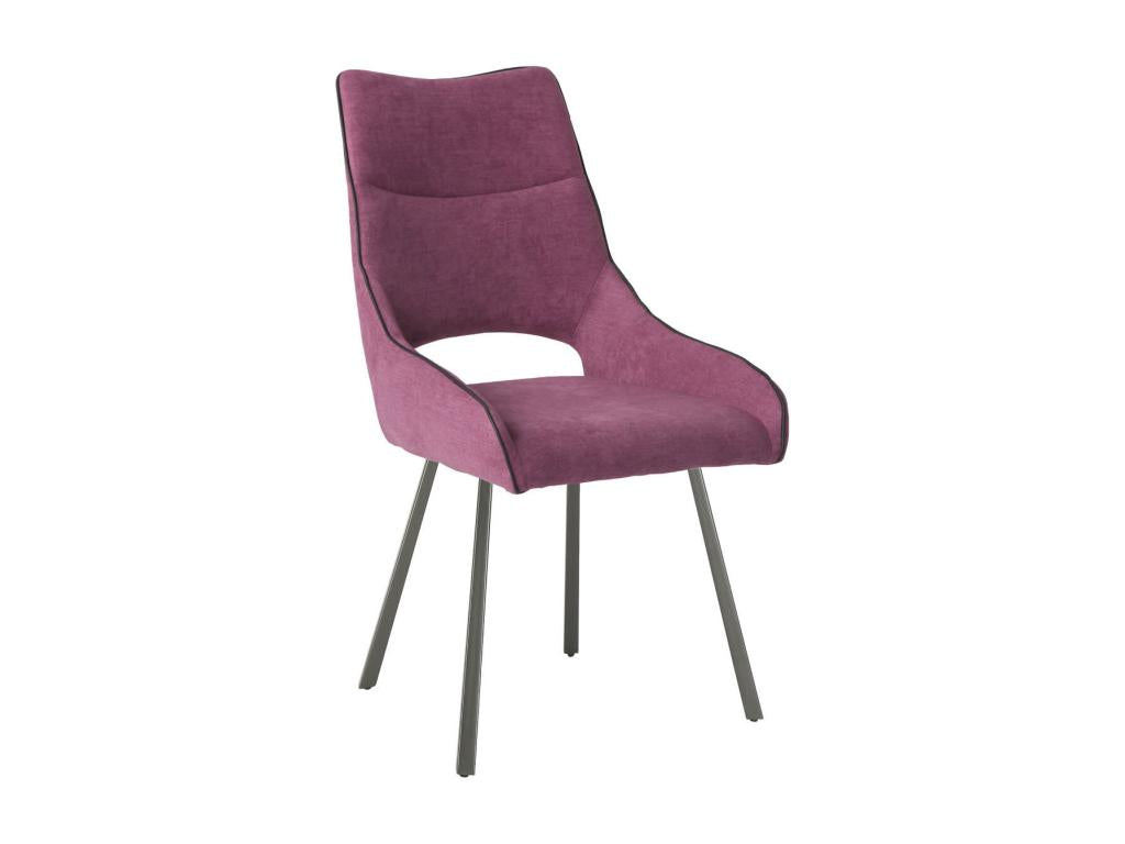 Ventoriq - Lot de 2 Chaises Tissu Coloris Violet ESWD86706