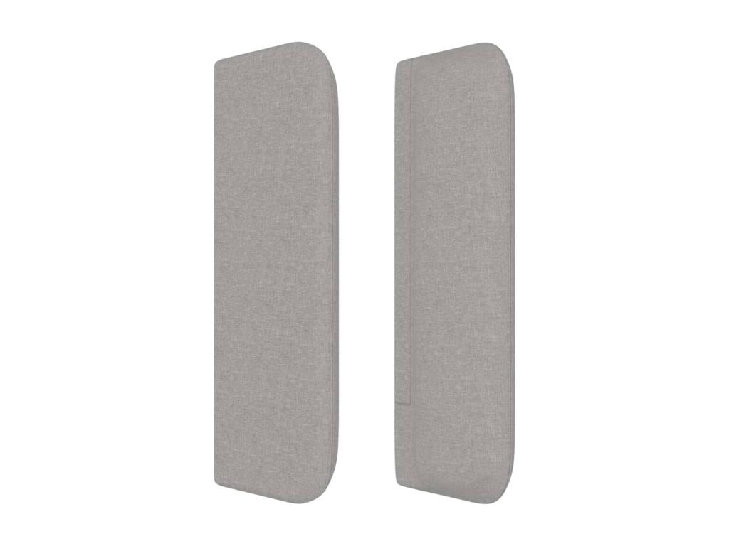 Tête de lit avec oreilles Gris clair 203x16x78/88 cm Tissu IFQF56620
