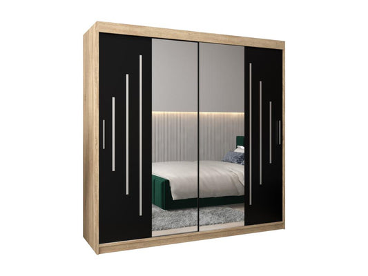 ARMOIRE Boislis 1 À PORTES COULISSANTES 200/200/62 2 Portes Boislis/Noir  MNQY81313