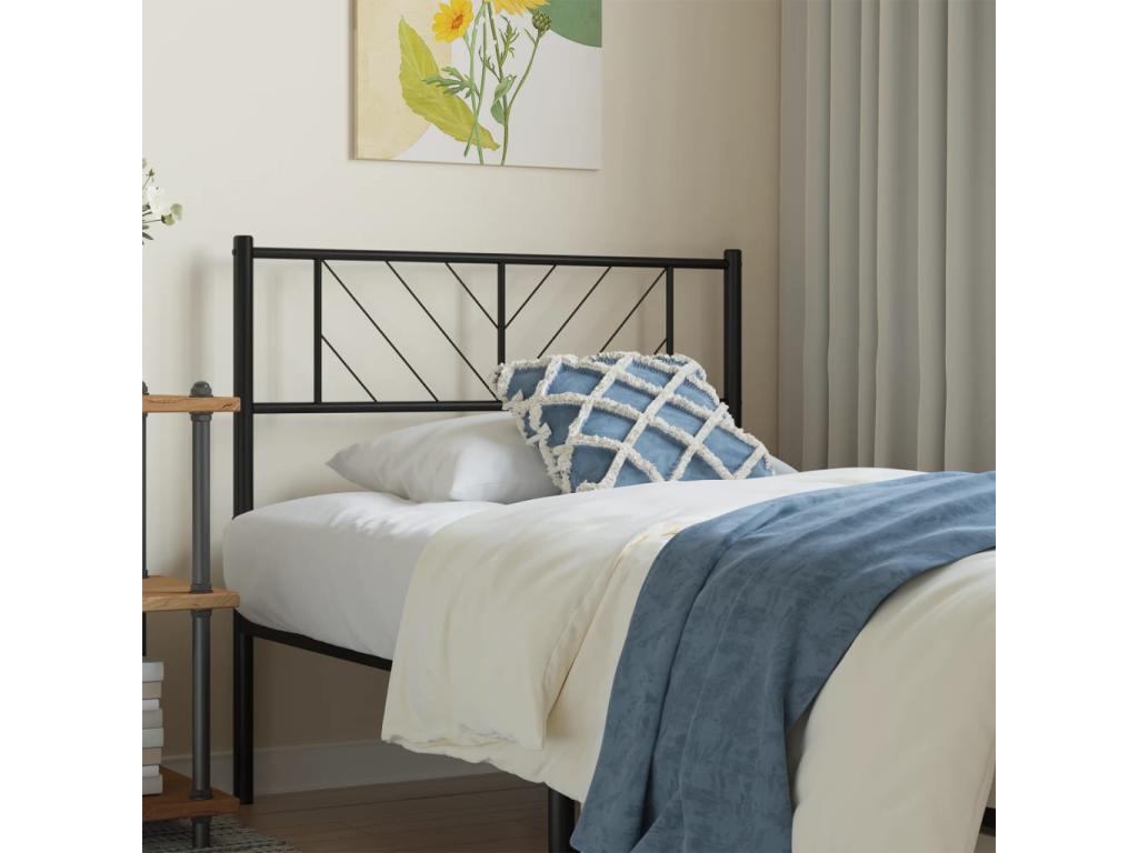 Tête de lit métal noir 75cm ZDIM74304