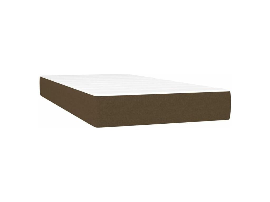 Sommier à Ventoriq de lit matelas et LED Marron foncé 200x200 ICGX92863