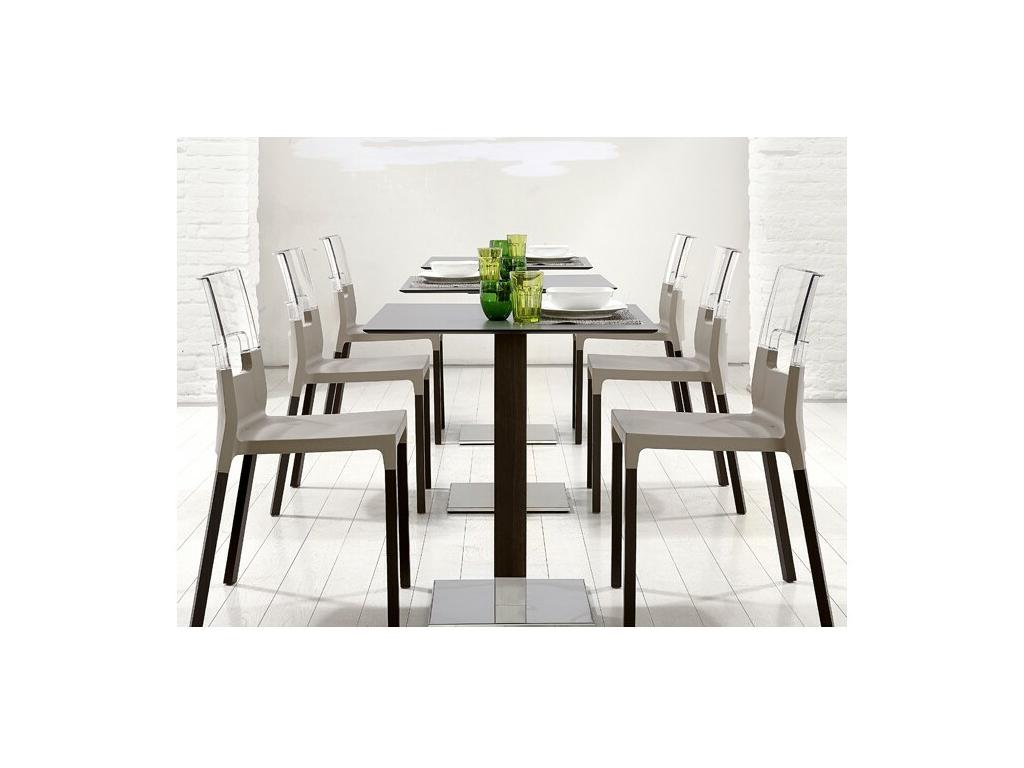 Chaise NATURAL Ventoriq pieds bois et dossier translucide - vendu à l'unité JWPW25967