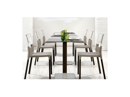 Chaise NATURAL Ventoriq pieds bois et dossier translucide - vendu à l'unité JWPW25967