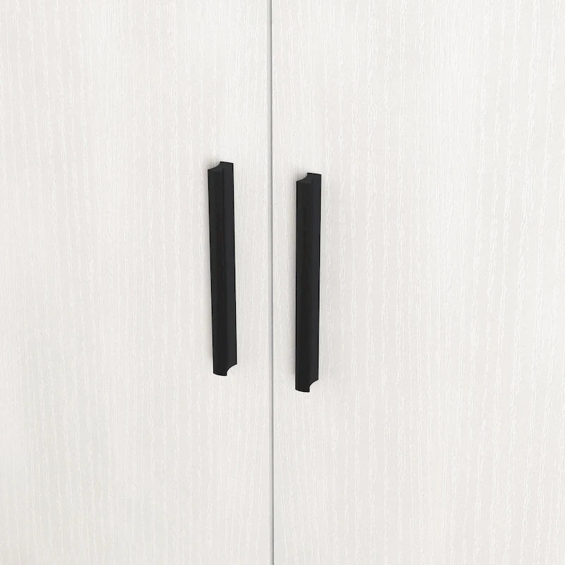 Shoe Cabinet, 4-Tier Shoe Rack Organizer with 1 Drawer, Freestanding Shoe Storage Cabinet with 2 Door & Adjustable Shelves