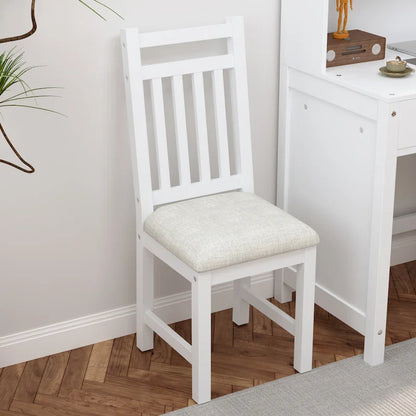 Computer Desk with Four Drawers, Storage Shelf, and Chair, Ideal for Office or Study in Bedroom or Living Room