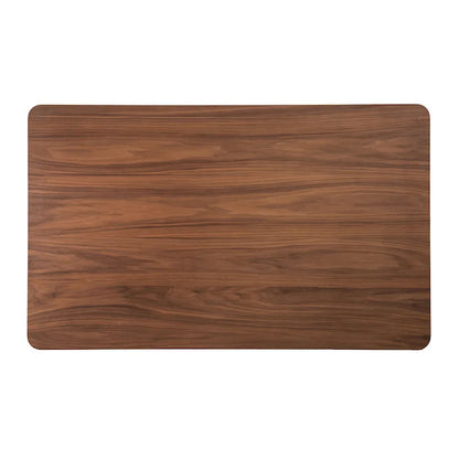 5pc Dining Table Set, 4 Chairs, Rectangular, Brown Solid Wood, Gray