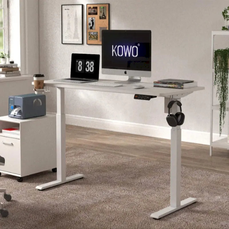 Electric Height Adjustable Desk - Sit Stand Workstation for Home Office, Memory Preset