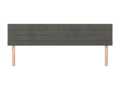 Tête de lit 2 pièces Gris foncé 100x5x78/88 cm Velours IDZF43239