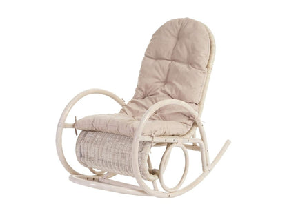 Fauteuil à bascule Ventoriq rembourrage crème RJQK13278