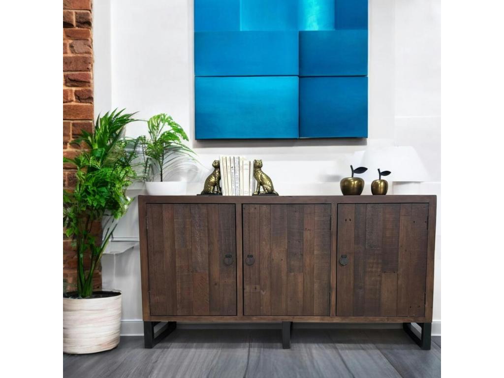 Buffet en bois recyclé 3 portes Ventoriq BVWY58395