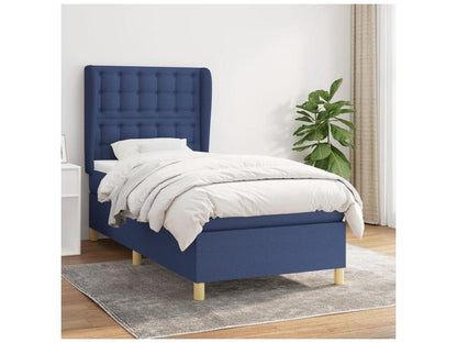 Sommier à Lumenao de lit avec matelas Bleu 90x200 Tissu OXVY01366