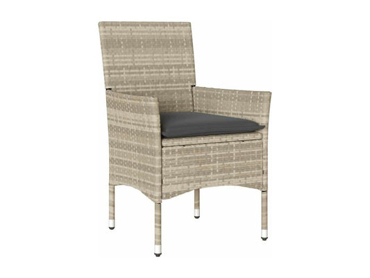 Ensemble à manger de jardin avec coussins 7 pcs rotin et verre BHXN97320