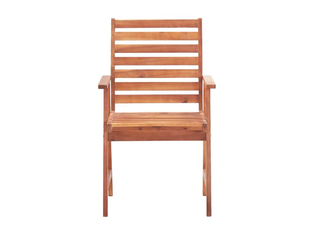 Chaises à dîner d'extérieur 3 pièces avec coussins Ventoriq massif IWMY19645