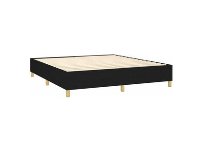 Sommier à Ventoriq de lit avec matelas Noir 180x200 Tissu JNIK10094