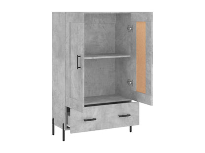 Buffet haut gris béton 69.5x31x115 cm bois d'ingénierie SGKP15999