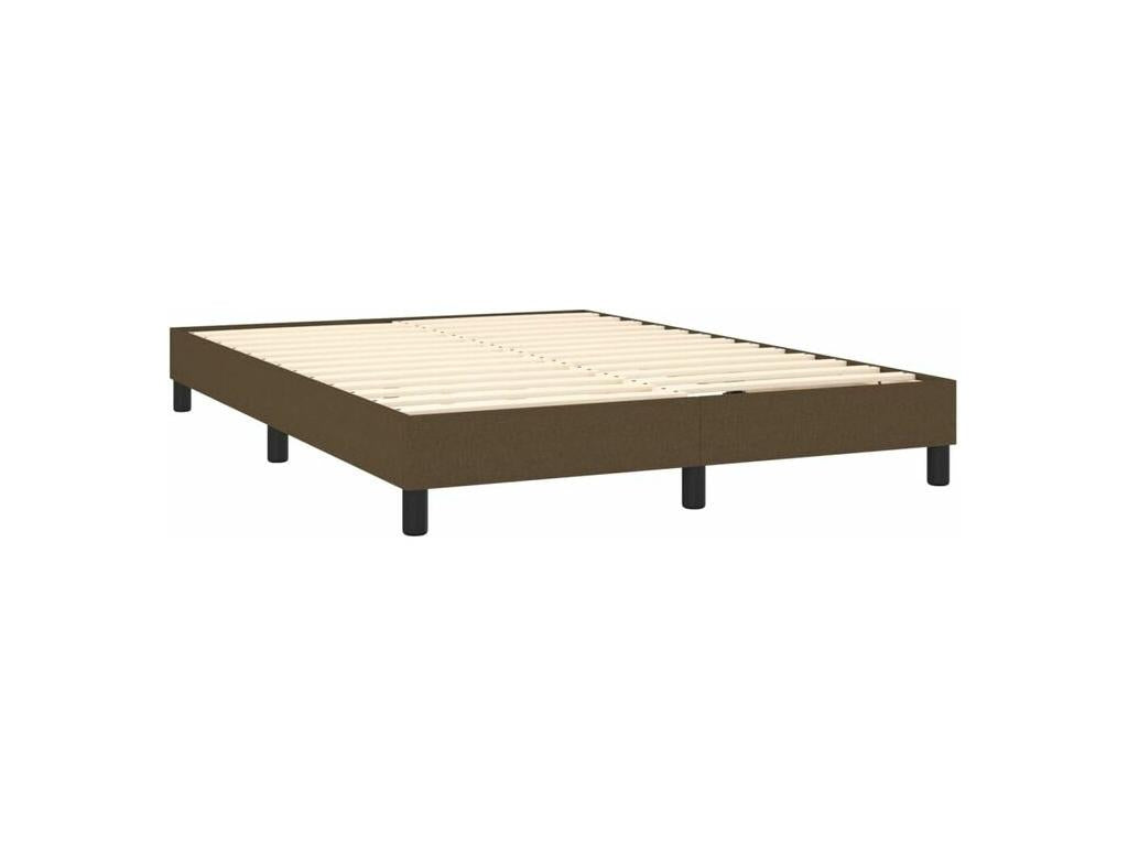 Sommier à Ventoriq de lit avec matelas Marron foncé 140x190 IFTV74263