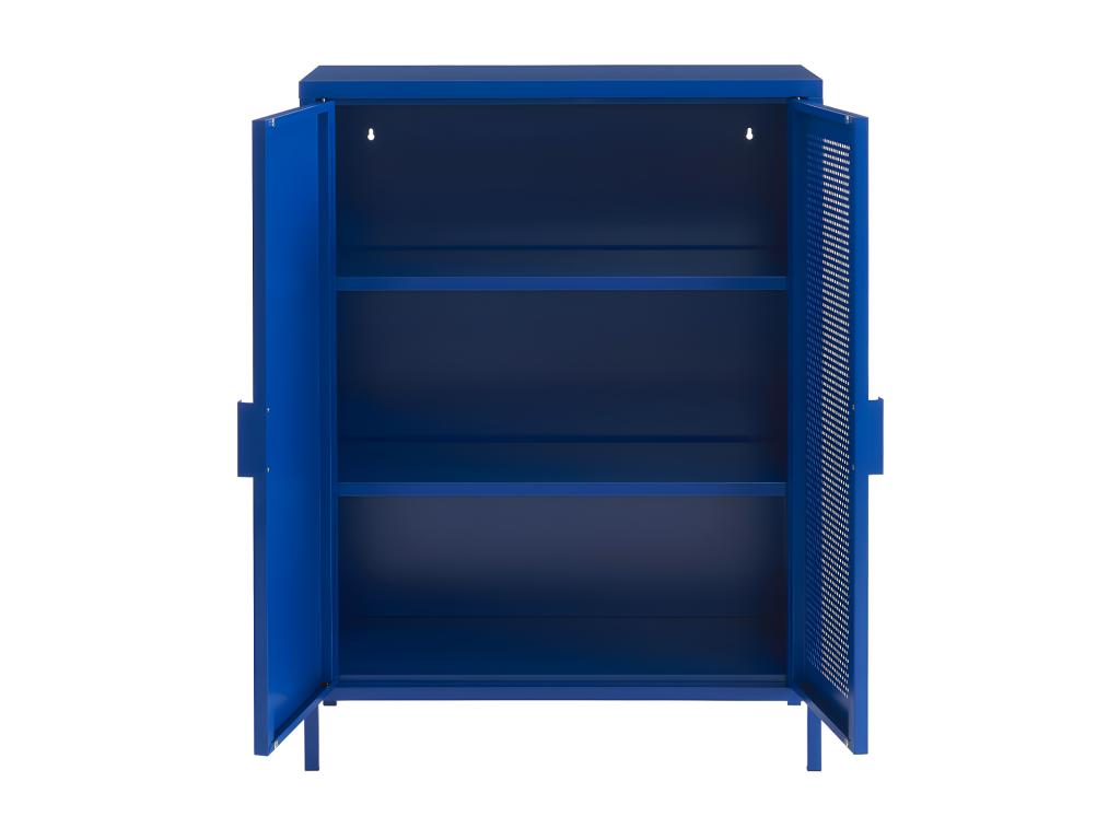 Ventoriq - Buffet haut 2 portes en métal Ventoriq H100cm - Bleu électrique WHGI01955