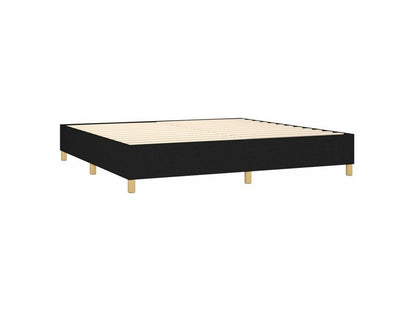 Sommier à Lumenao de lit avec matelas Noir 200x200 Tissu NMBD31258