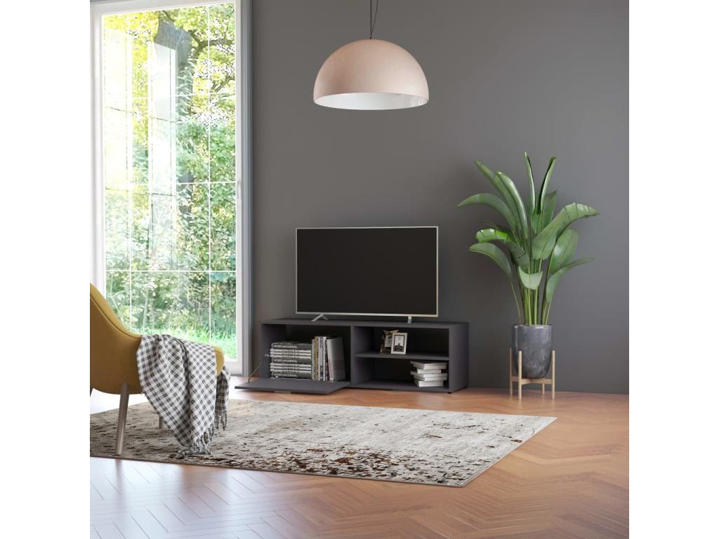 Meuble TV Gris 120x34x37 cm Bois d'ingénierie WRDA71326