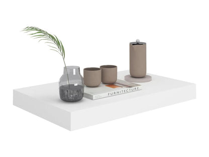 Étagères murales flottantes 2 pcs blanc 40x23x3.8 cm MDF HWNF55806