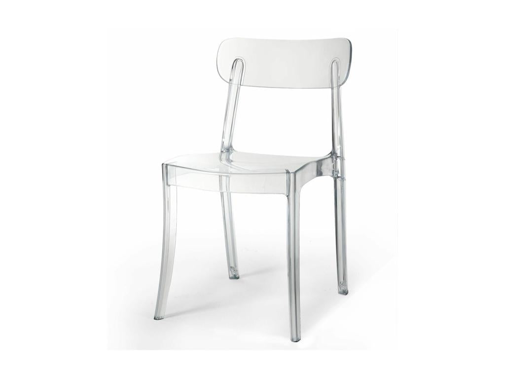 Lot de 4 chaises empilables Ventoriq Plastique Transparent QWTJ81663