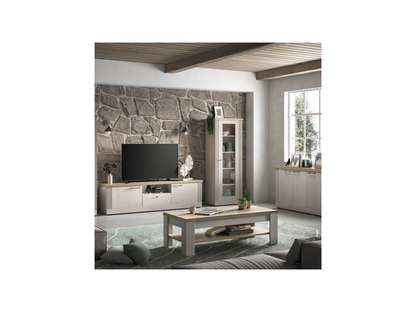 Vitrine 1 porte Chêne Blanc - PAESE QOZJ85640