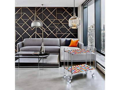 Table roulante pliante Ventoriq 2plateaux châssis chromé PNTK10900