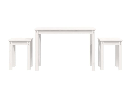 Tables gigognes 3 pcs Blanc Bois de pin massif FZMX97561